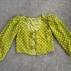 Levi's Olive Floral Blouse